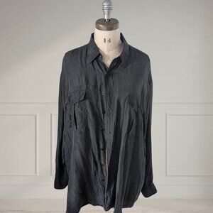 100% Silk Button Up Shirt (Unisex)